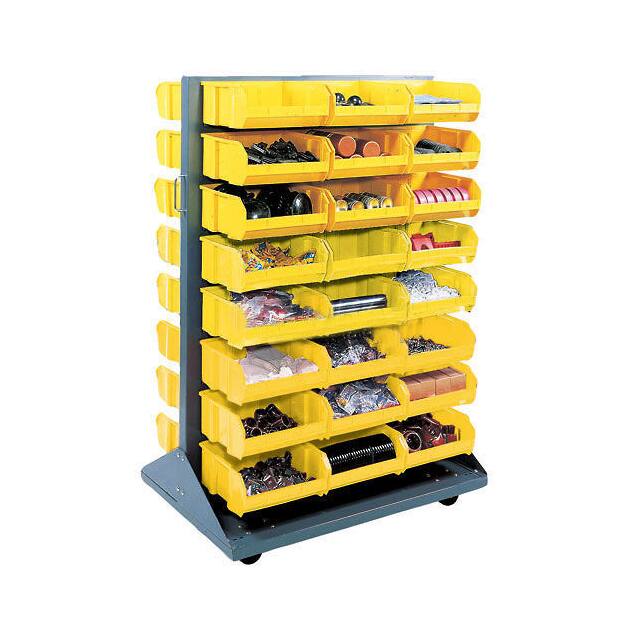 550182YL DOUBLE-SIDED MOBILE RACK W/(24)