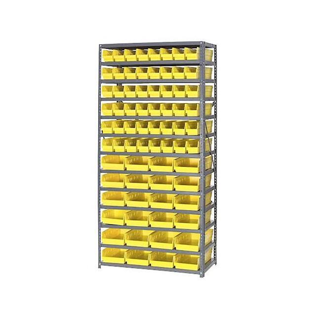 603445YL 13 SHELF STEEL SHELVING W/(60) 4