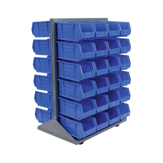 550180BL DOUBLE-SIDED MOBILE RACK W/(48)