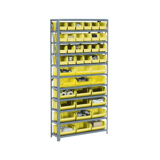 506208YL OPEN BIN SHELVING W/8 SHELVES &