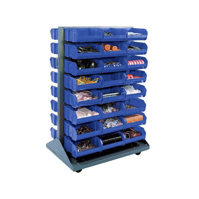 550174BL DOUBLE-SIDED MOBILE RACK W/(96)