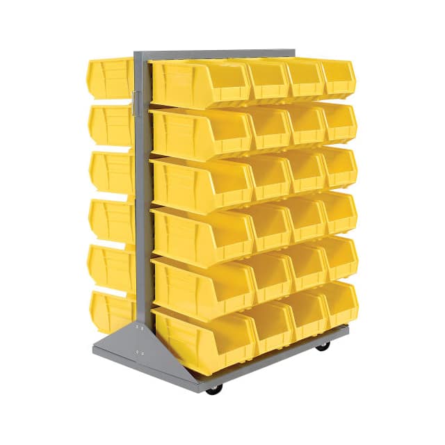 550180YL DOUBLE-SIDED MOBILE RACK W/(48)