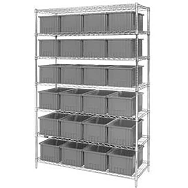 269019GY WIRE SHELVING, 24 GRID CONTAINER