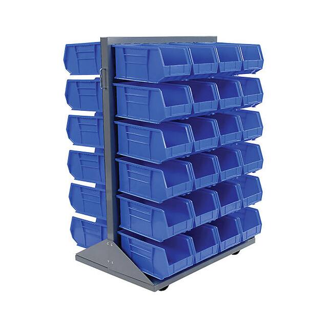550180RD DOUBLE-SIDED MOBILE RACK W/(48)