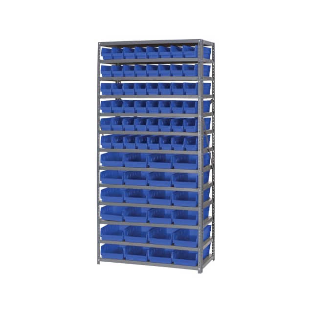 603446BL 13 SHELF STEEL SHELVING W/(72) 4