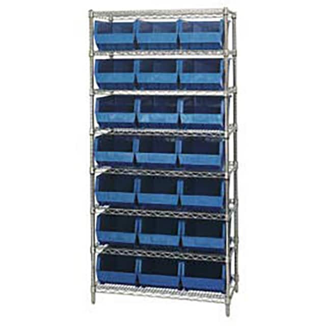 268930BL WIRE SHELVING W/21 GIANT BINS