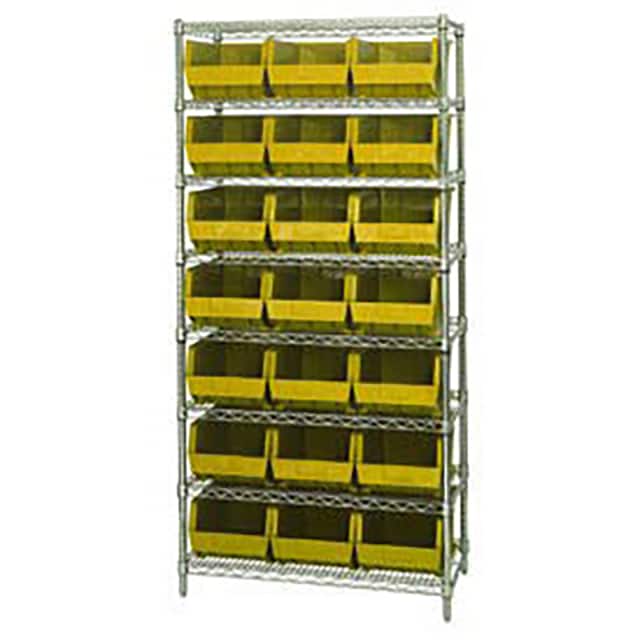 268930YL WIRE SHELVING W/21 GIANT BINS