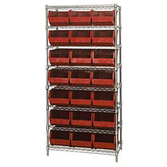 268930RD WIRE SHELVING W/21 GIANT BINS