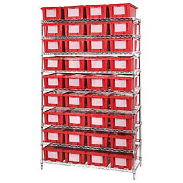 269013RD WIRE SHELVING, 36 SHIPPING TOTES