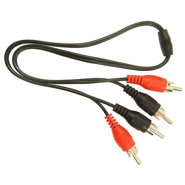 FCR683669 DUALPHONO LEAD RED BLACK 0.5M