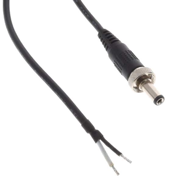 CLW11852M0TT(R) CBL ASSY 2.1MM PLUG-CBL RND 6.6'