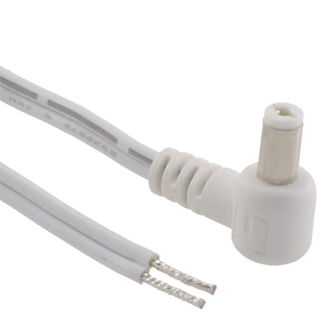 10-01244 CBL M R/A 2.1MM 6' 18AWG WHT