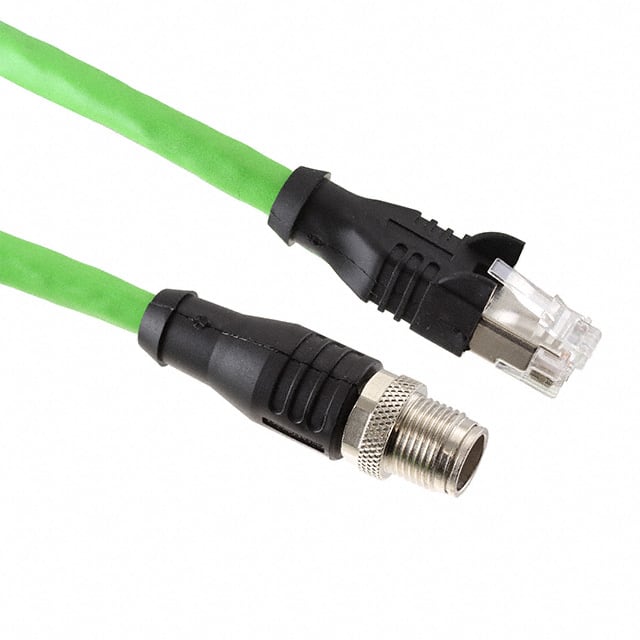 142M2X15010 M12 ETHERNET CABLE, IP67, M12 X-