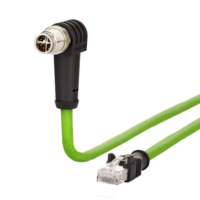 142M2X59020 M12 ETHERNET CABLE, IP67, X-CODE