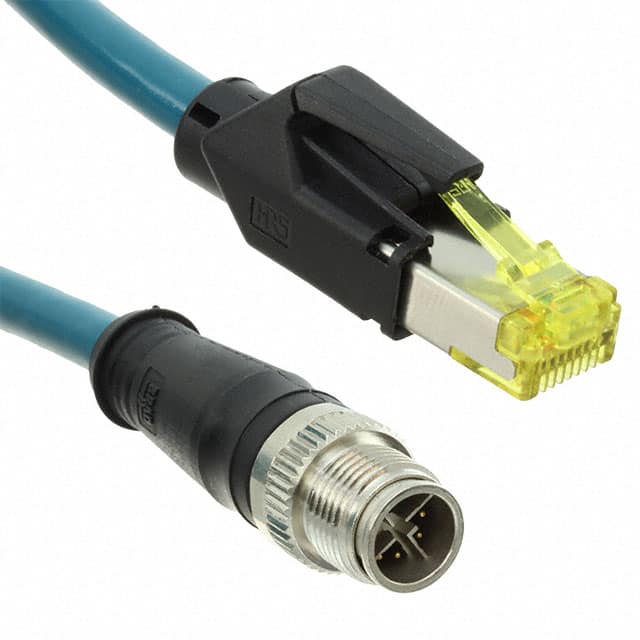 1203410502 CORDSET M12 TO RJ45 CAT6A BLUE P