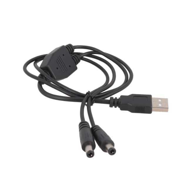 USBA11850M52XLCP(R CBL ASSY PLUG TO USB A PLG 1.64'