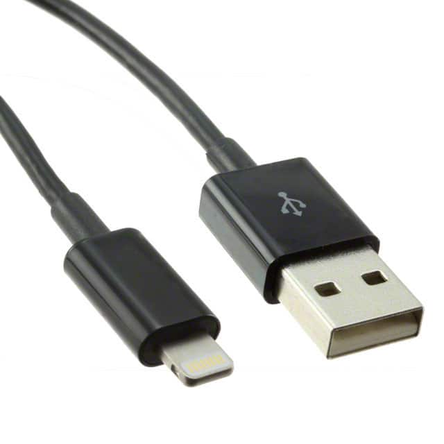 104-1030-BL-00200 LIGHTNING TO USB CABLE BLK 2M