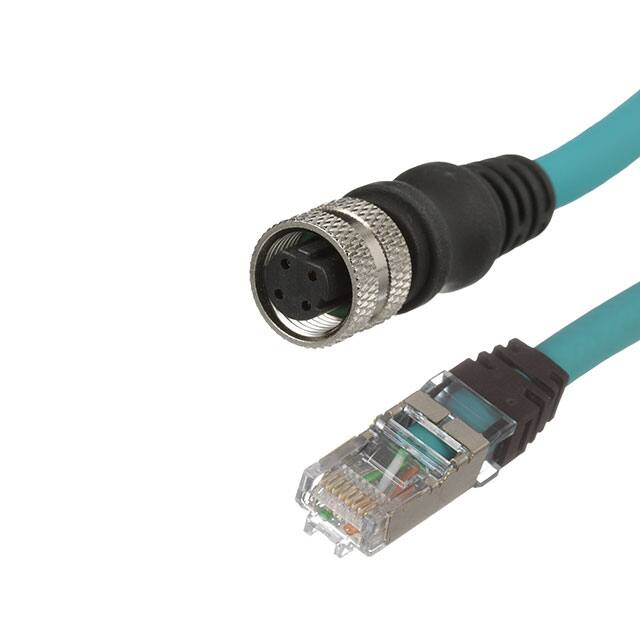 ICD44T1NTL1M M12 BULKHEAD FEMALE D-CODE, RJ45