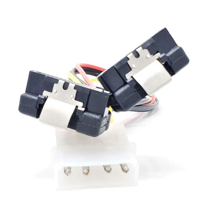 F04-130-2RAL 12" LP4 to (2) SATA Rt Angle