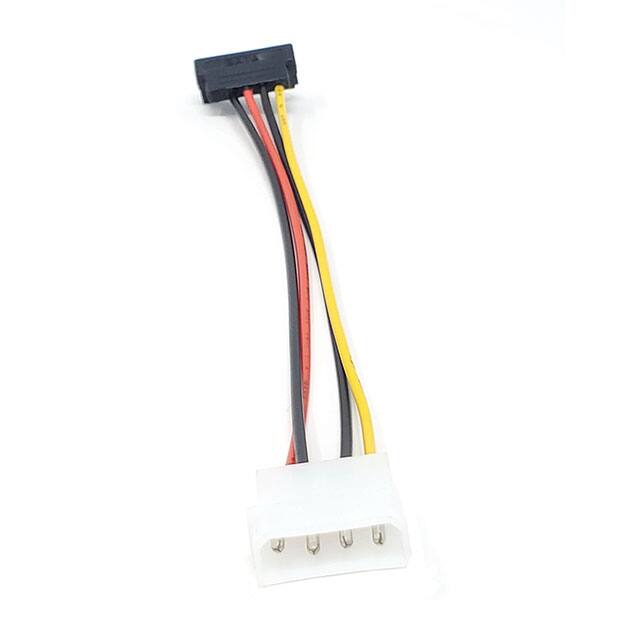 F04-130-LA 6" LP4 to Left Angle SATA Pwr