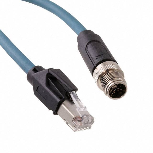 PXPTPU12FBF08XRJ010PU CBL ASSY M12 X TO RJ45 1M