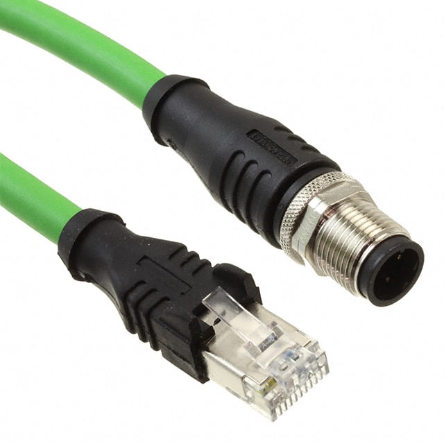 142M1D15010 M12 ETHERNET CABLE, IP67, D-CODE