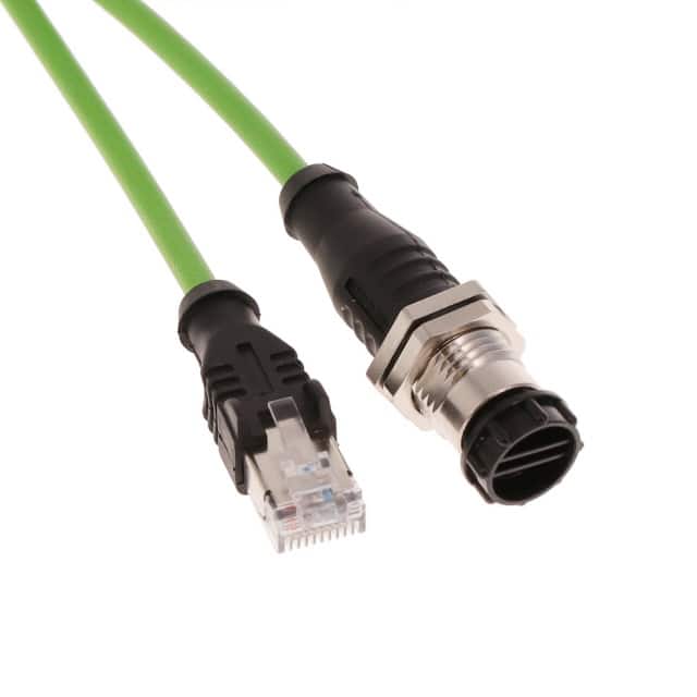 142M4D25010 M12 ETHERNET CABLE, IP67, D-CODE