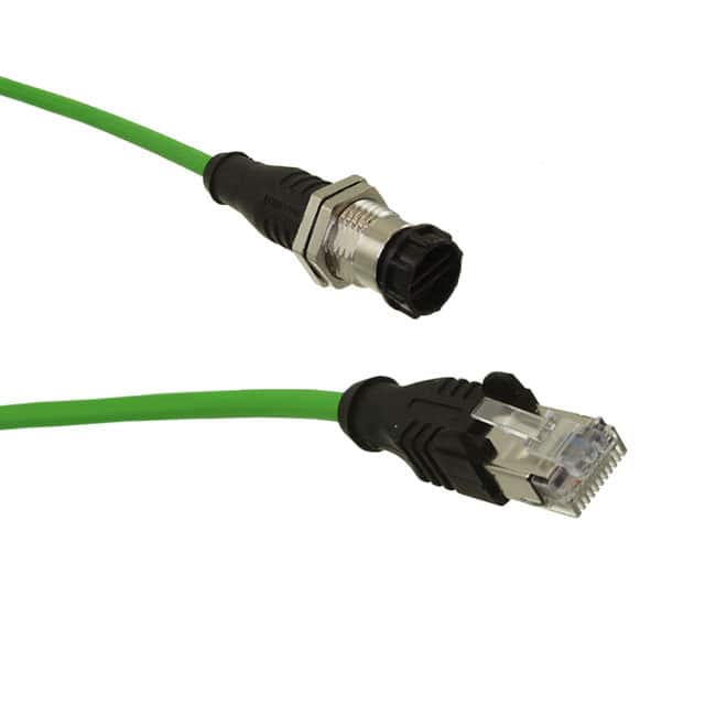 142M4D25020 M12 ETHERNET CABLE, IP67, D-CODE