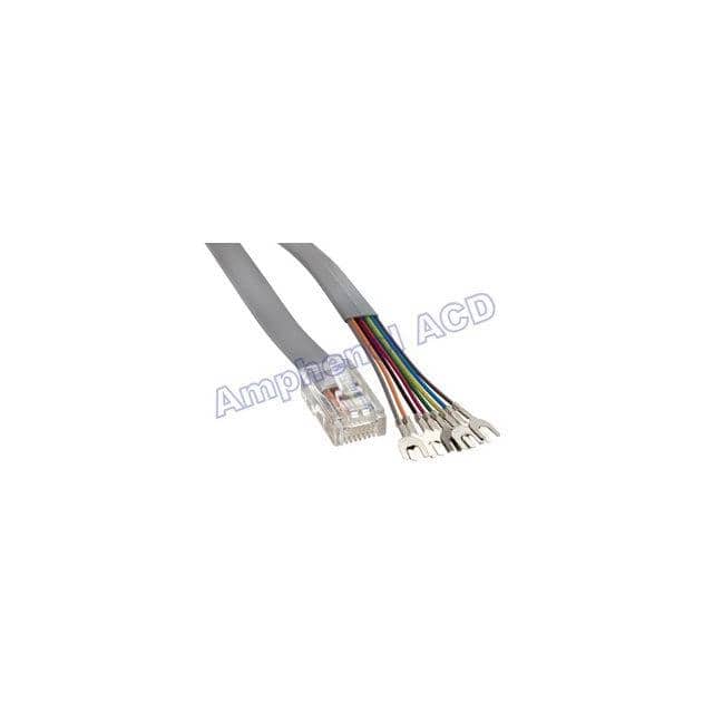 MP-5FRJ45SLPS-014 FLAT 8X8 RJ45 W/ SPADE LUGS, 14'