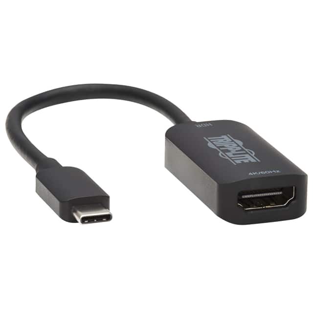 U444-06N-HDR-B CBL ASSY USB-C M-F HDMI-A 0.5'