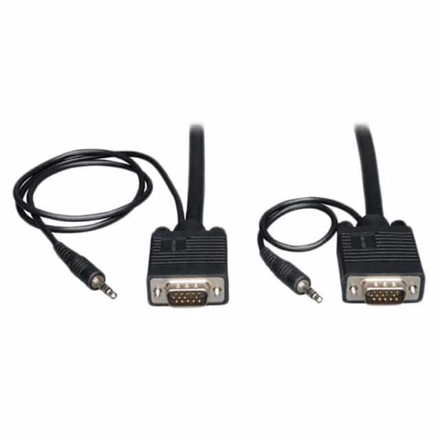 P504-006 CABLE W COAX HD15 3.5MM M/M 6'
