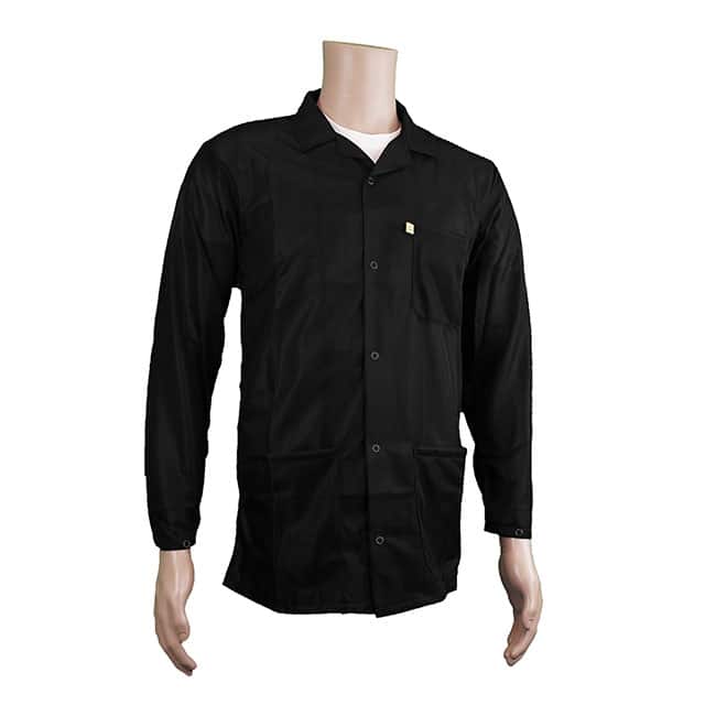 DK-JKC9021SPBK ESD JACKET SNAP CUFF XS BLACK