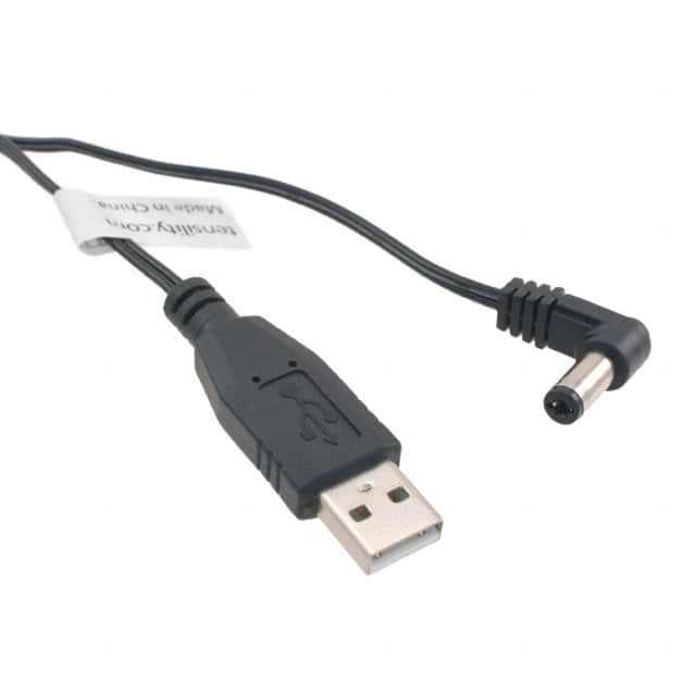 10-00243 CABLE USB-A 5.5X2.1 CNTR NEG R/A