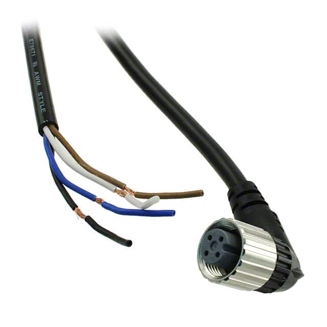 XS2F-M12PVC4A5M CBL 4POS FMALE TO WIRE 16.4'