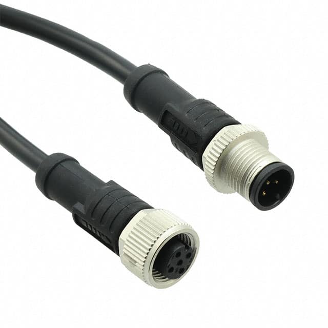 M12A05ML-12AFL-SD002 CBL 5POS MALE TO FMALE 6.56'