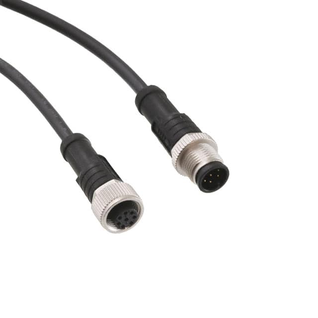 M12A08ML-12AFL-SD002 CBL 8POS MALE TO FMALE 6.56'