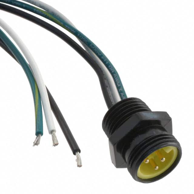 1300130202 CBL 3POS MALE TO WIRE 1'