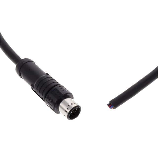 M12A-12BMMM-PL8B01 CBL 12POS MALE TO WIRE 3.28'
