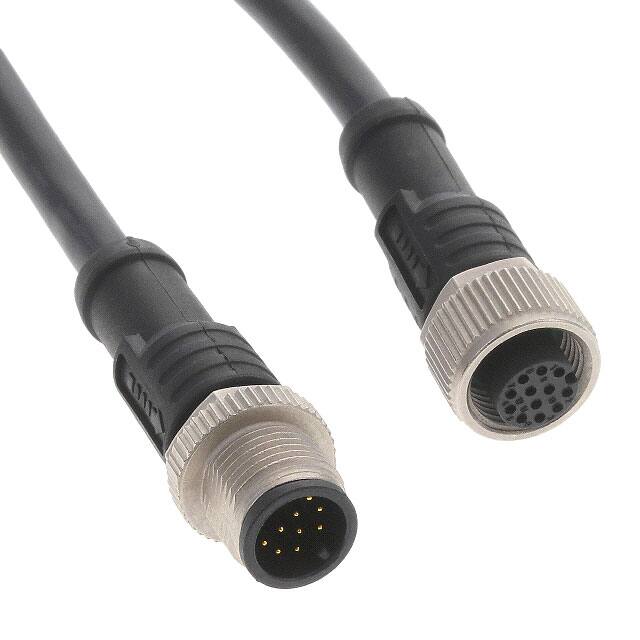 M12A12ML-12AFL-SB001 CBL 12POS MALE TO FMALE 3.28'