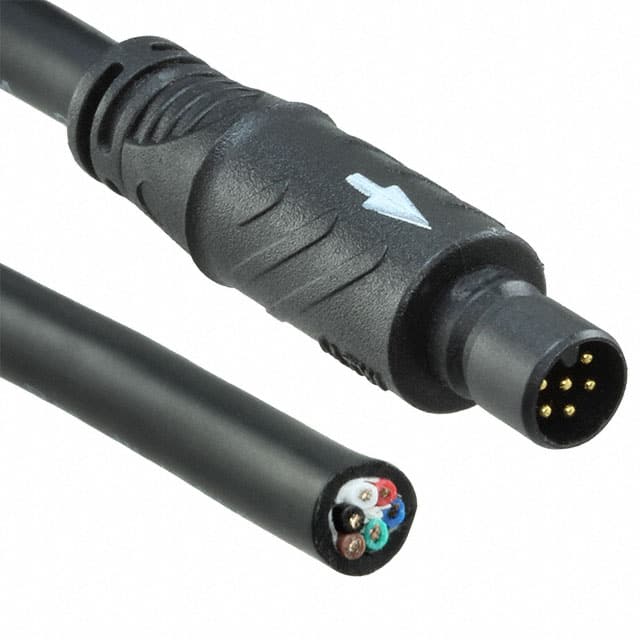 Q8U-06AMMM-QL8A01 CBL 6POS MALE TO WIRE 3.28'