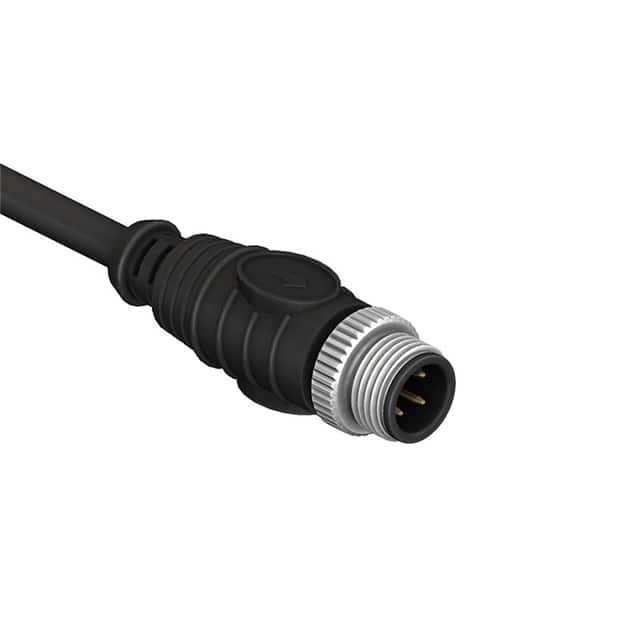 1072M12-03-1-1-S-00100 CBL 3POS MALE TO WIRE 3.28'
