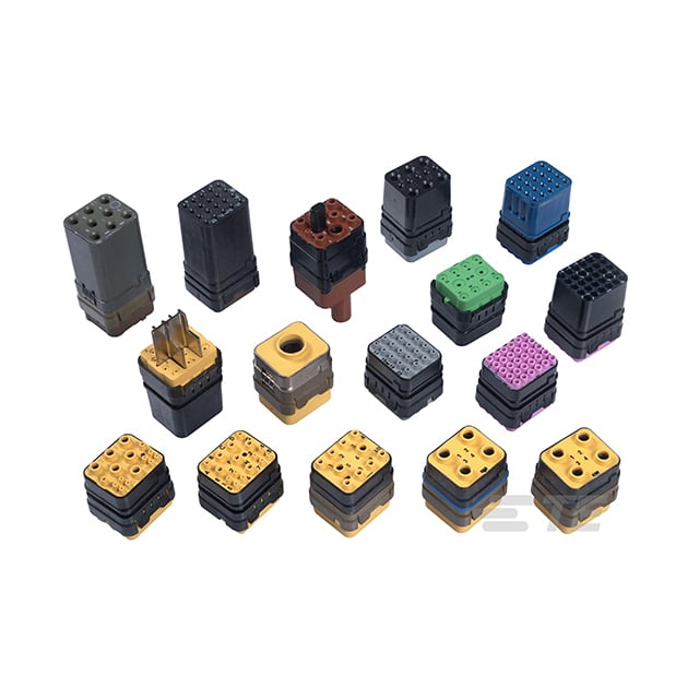 DMC-M 08-16 PA TE Connectivity DMC-M 08-16 PA is an 8 position male pin insert connector for free hanging mounting with crimp termination and gold contacts.