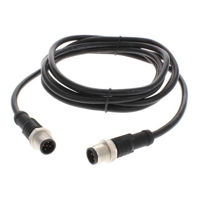 M12A05ML-12AML-SD002 CBL 5POS MALE TO MALE 6.56'