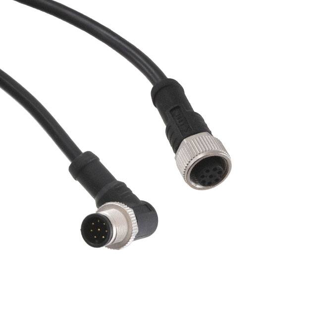 M12A08FL-12AMR-SB001 CBL 8POS MALE TO FMALE 3.28'