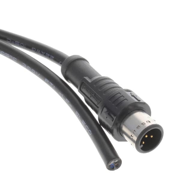 M12A-05BMMM-PL8D05 CBL 5POS MALE TO WIRE 16.4'