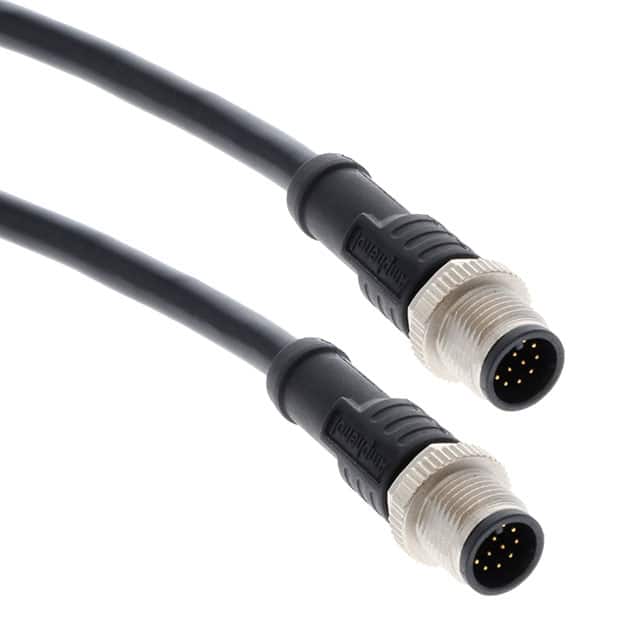M12A12ML-12AML-SD001 CBL 12POS MALE TO MALE 3.28'