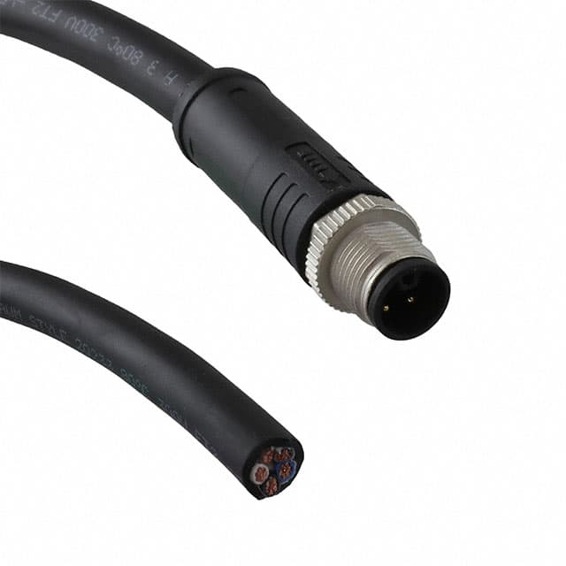 M12L-05BMEM-SL8H01 CBL 5POS MALE TO WIRE 3.28'