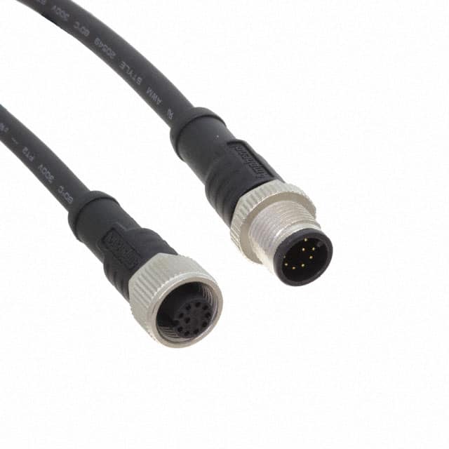 M12A10ML-12AFL-SD001 CBL 10POS MALE TO FMALE 3.28'
