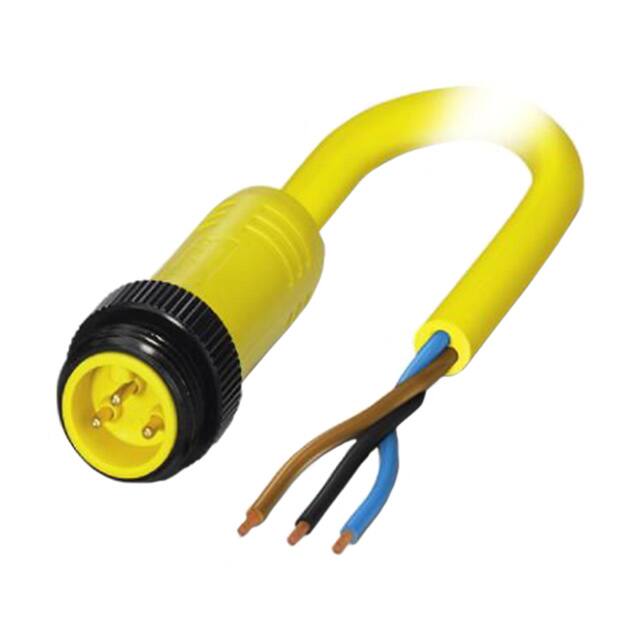 1416469 CBL 3POS MALE TO WIRE 3.28'