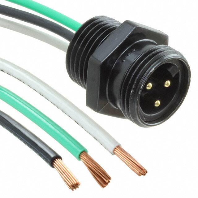 1300660050 CBL 3POS MALE TO WIRE 1.64'